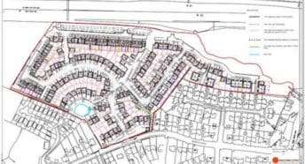 Location plan showing the proximity of the affordable housing to the motorway