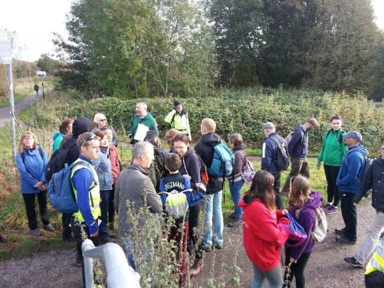 Walkers gather for the October Green Belt walk