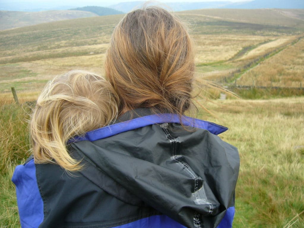 Walking in moorland