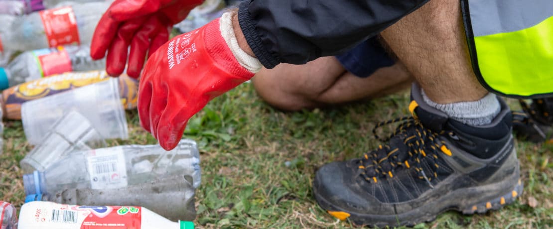 Drinks containers collected at litter pick