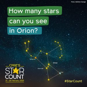 How many stars can you see in Orion- graphic