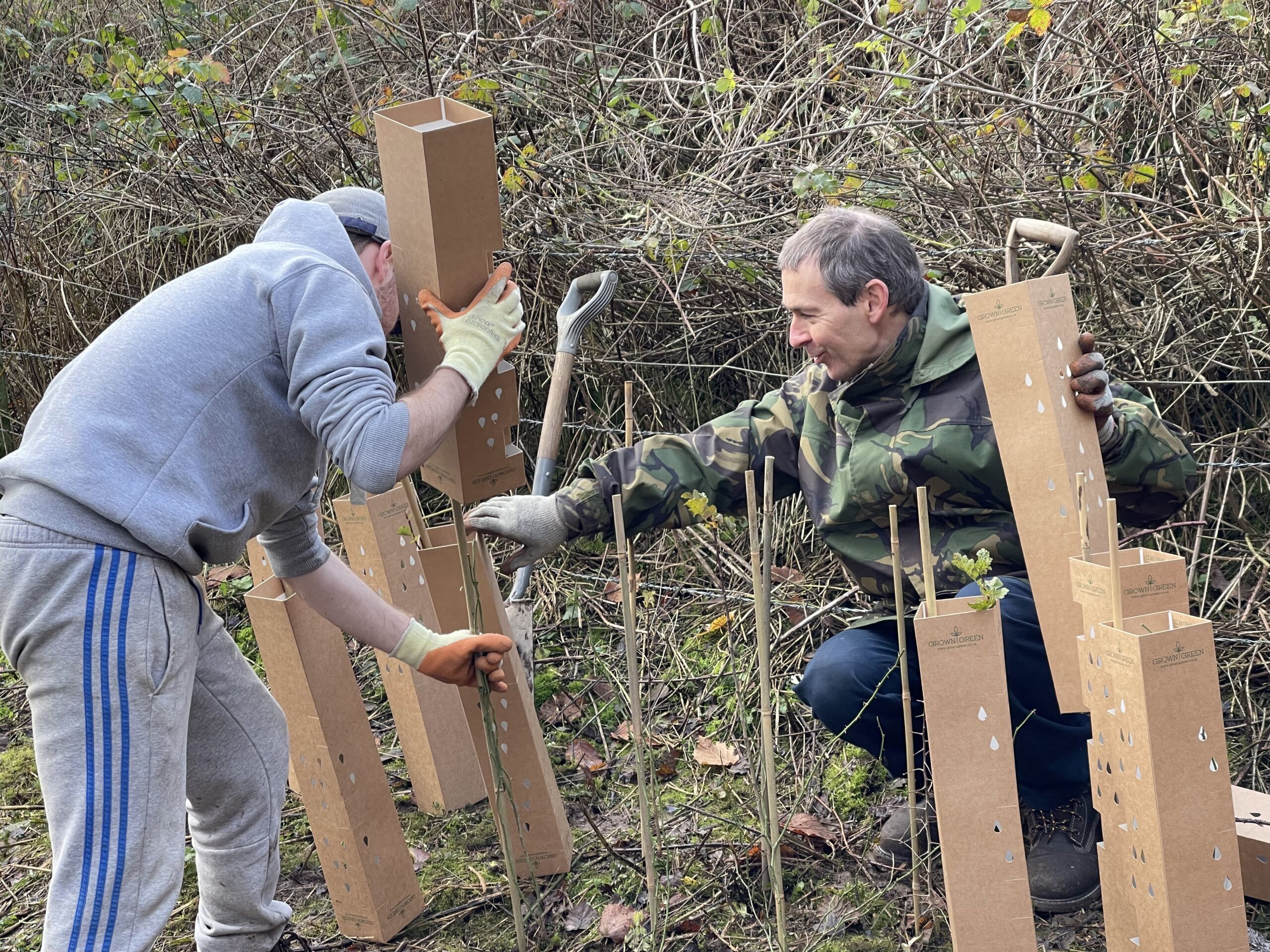 Volunteers plant hedges at Countess of Chester country park