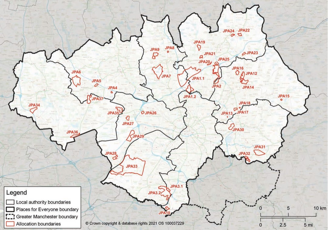 Shock reduction of proposed new Greater Manchester Green Belt