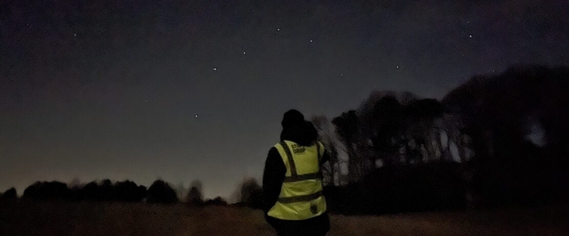 person wearing CPRE tabard looking at The Plough